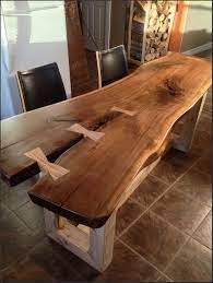 38 Designs Of The Finest Wood Furnishings That We Rustic Oak Furniture Live Edge Dining Table High Top Table Kitchen