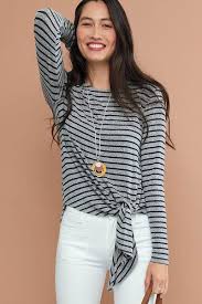 Tatum Top Navy Grey Stripe Tk00452x Tops Stella And Dot Clothes