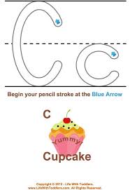 2 Year Old Learning Printables Learn To Write Letter C For 1 2 3 4 And 5 Year Olds Free Printable Toddler Learning Learning Printables Teaching Toddlers