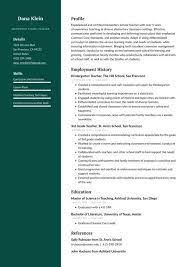 The following is an example of a resume for an early childhood education position. Elementary School Teacher Resume Examples Writing Tips 2021 Free