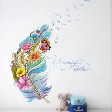 Maybe you would like to learn more about one of these? Colorful Flying Feathers Flower Wall Art Stickers Room Store Mural Decorations Gift Home Decals Diy Poste Sticker Wall Art Flower Wall Art Flower Wall Stickers