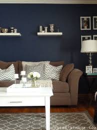 Navy Wall Brown Living Room Decor Brown Living Room Blue Living Room