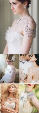 15 Stunning Shoulder Necklace Designs For Goddess Brides Praise Wedding Goddess Bride Shoulder Necklace Wedding Dresses