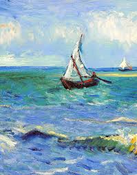 The Sea At Les Saintes Maries De La Mer 1888 Van Gogh Museum Amsterdam Van Gogh Museum Van Gogh Art Vincent Van Gogh
