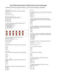 Matematika kelas 2 semester 1. Soal Matematika Kelas 2 Sd Perkalian Dan Pembagian