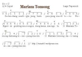 Jelaskan tentang tinggi rendah nada dalam lagu tanah airku. Not Angka Lagu Mariam Tomong Tunas63
