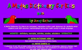 Math Dictionary For Kids Grades 2 6 Online Dictionary With Definitions To Over 600 Math Terms Written In Kid L With Images Dictionary For Kids Math Words Math Examples