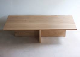 Oversized Plank Coffee Table White Oak Or Walnut Organic Etsy In 2020 Minimalist Coffee Table White Oak Coffee Table Coffee Table