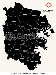 2581x1824 / 1,98 mb go to map. Yokohama Administrative And Political Vector Map With Flag Canstock