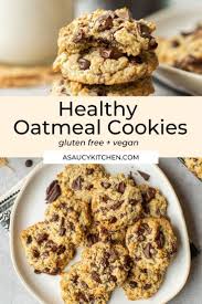 Healthy Oatmeal Cookies Vegan Recipe Healthy Oatmeal Cookies Healthy Oatmeal Oatmeal Cookies