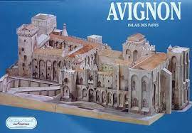 Geschichte des papsttums in avignon und des papstpalastes. Modellbau