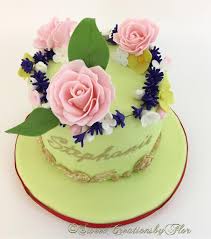 Birthday card with the inscription. Floral Birthday Cake Cake By Sweetcreationsbyflor Cakesdecor