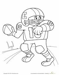Color The Football Player Worksheet Education Com Football Coloring Pages Free Preschool Printables Fall Preschool