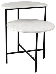 The name of this accent table refers to its shape. Ellery Full Half Circle Marble Table Transitional Side Tables And End Tables By Best Home Fashion Houzz