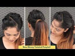 New Fancy Ponytail Hairstyle Messy Twisted Ponytail Hairstyle Quick Easy Ponytail Youtube Fancy Ponytail Ponytail Hairstyles Easy Easy Hair Updos