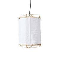 Vorschau Hangelampe Aus Weissem Stoff Und Bambus Im Boho Wohnstil Von Affari Lampe Leuchte Aus Leinen Bespannung Zum Aufhange Lampenschirm Lampe Hange Lampe