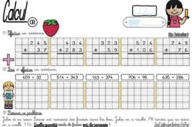 Ce1 Calcul L Addition Posee Nombres A 2 Chiffres Laclassebleue Ce1 Calcul Aide Memoire
