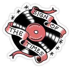 sign of the times vinyl sticker by jacksonoli in 2020 tumblr stickers aesthetic stickers cute stickers