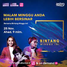 Bintang minggu ini yang turut menampilkan wany hasrita bersiaran setiap ahad, jam 9 malam di saluran astro ria (104) dan ria hd (123). Astro Go Jangan Ketinggalan Sinari Malam Anda Bersama Facebook