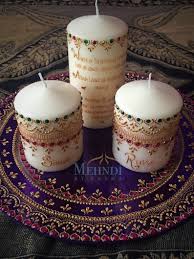 Wedding Mehndi Thaal Candle Set Home Decor Etsy In 2020 Candle Set Mehndi Candles Personalized Candles