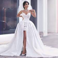 Discountafrican High Low Wedding Dresses New Fashion Appliques Embroidery Sweetheart Vestidos Wedding Gowns Satin Personalized Bridal Dress From Click Me 156 Wedding Dresses High Low Hi Low Wedding Dress Ball Gown Wedding Dress