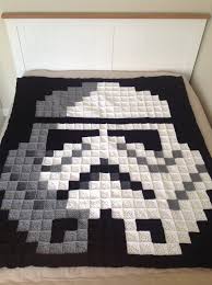 Storm Trooper Crochet Pixel Blanket Etsy Pixel Crochet Blanket Pixel Crochet Star Wars Quilt