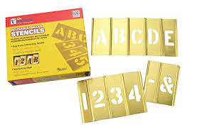 (also very useful for platform or control panel numbering). C H Hanson 10068 1 Inch Letters Numbers Brass Stencils Set 45 Pieces Amazon De Business Industry Science