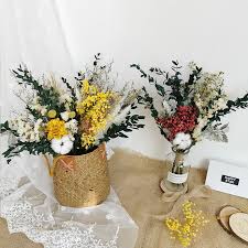 干花装饰摆件挂墙花束真花永生花尤加利叶满天星北欧家居客厅摆设 淘宝网 table decorations decor home decor