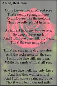Robert Burns 1794 A Red Red Rose Rose Poems Scottish Poems Poems