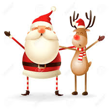 Occurring over a wide range of longitudes but only higher. Cute Happy Santa Claus And Reindeer Celebrate Christmas Isolated Royalty Free Cliparts Vectors And Stock Illustration Image 110712306