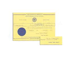 Summit New Jersey Birth Certificate Signed By A Deputy Of The Registrar | New  Jersey, Summit County, Jersey