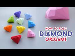 Dengan menggunakan selembar kertas origami, kamu bisa membuat katak yang lucu dan lentur. Cara Membuat Berlian Dari Origami How To Fold Diamond Origami Paper Youtube