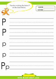 writing the letter p worksheets 99worksheets