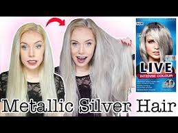 Silver Hair Tutorial Using Schwarzkopf Live Urban Metallics U71 Silver Hair Dye Ellie King Youtub Silver Hair Dye Schwarzkopf Hair Color Hair Color Reviews