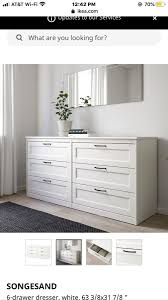 Songesand 6 Drawer Dresser White 63 3 8x31 7 8 Ikea In 2020 Dresser Drawers Drawers 6 Drawer Dresser
