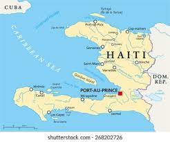 Roads, places, streets and buildings satellite photos. Haiti Political Map Capital Portauprince National Stock Vector Royalty Free 268202726