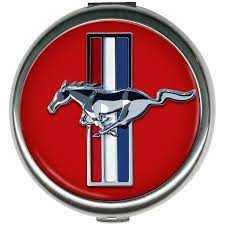 Ford Mustang Round Compact Mirror Shopfordmerchandise Com Mustang Logo Ford Mustang Ford Mustang Logo
