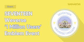 You can make this icon for your digital project like web design & ui, print design and. Weverse On Twitter Seventeen Weverse 1 Million Users Event Existing And New Users Can Receive This Special Weverse Exclusive Emblem Event Period 15 July 2020 6 Pm 31 July 2020 11 59 Pm