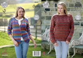 Check spelling or type a new query. Easy Cable Knit Cardigan Sweater Knitting Pattern King Cole Ladies Chunky 4663 5015214780001 Ebay