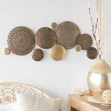 arredo da parete di metallo dorato in 37x89 cm maisons du monde wanddeko metallwande wanddeko metall
