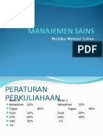 Soal uas manajemen sumber daya manusia msdm beserta jawaban dan penjelasannya. Manajemen Sains