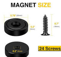 DIYMAG 12Pcs Neodymium Round Base Cup Magnet, 40LBS Strong Rare Earth Magnets with Heavy Duty Countersunk Hole and Stainless Screws for Refrigerator ...