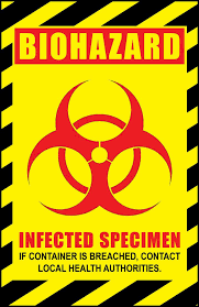 Just print it on sticker paper and affix it to your box! Propnomicon Biohazard Specimen Label Zombie Party Zombie Biohazard Symbol