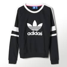 Black And White Adidas T Shirt Women S Adidas Logo Crew Sweatshirt Adidas Uk Adidas Women Adidas Outfit Adidas Shoes Women