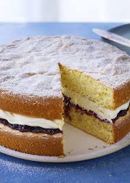 Genoise Sponge With Blueberry Compote And Vanilla Cream Recipe Recipe British Baking Show Recipes British Baking Sponge Cake Recipes