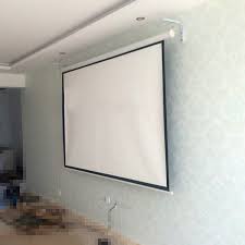A projection screen is a large reflective surface, usually white, that's typically hung on a wall in a what venues can be served by projection screens? Aao Projector Screen Wall Mount Brackets L Mounting Extension Projection Screens Hook Bracket Wall Mounting Arms Holder Stand Projector Mount Wall Projector Holderholder Projector Aliexpress