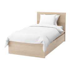 malm bed frame high w 2 storage boxes white stained oak veneer lonset single ikea malm bed malm bed frame bed frame