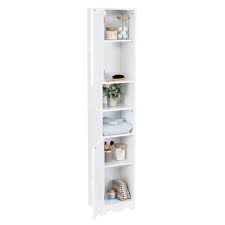 Bluetooth speaker bathroom storage smart led ss mirror cabinet ip44 ce kaitze advantage: Bathroom Storage Cabinet Tower With Shelves White