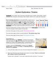 Suivez l'évolution de l'épidémie de coronavirus / covid19 dans le monde. Titrations Gizmo U2013 Pallavi Docx Name Pallavi Date December 12th 2018 Student Exploration Titration Vocabulary Acid Analyte Base Dissociate Course Hero