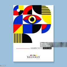 Bauhaus Style Flye Journal Magazine Album Cover With Abstract ...